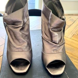 Steve Madden Midory Peep Toe Booties (Pewter)